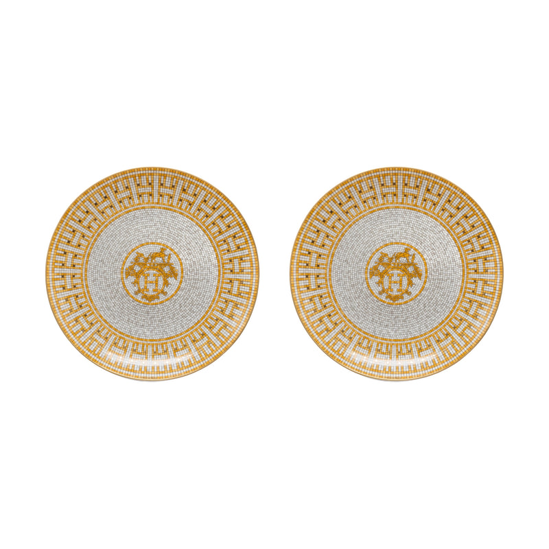 HERMES MOSAIQUE AU 24 GOLD Dessert plate (2 in a set)