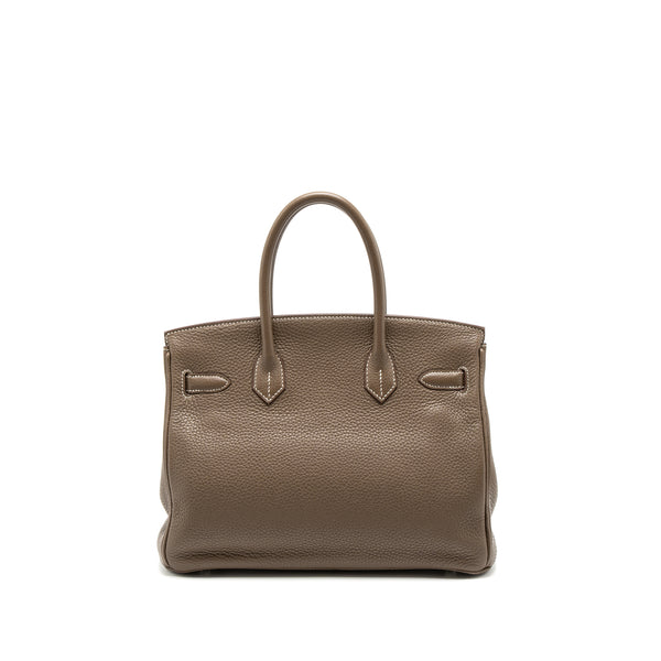 Hermes Birkin 30 Clemence Etoupe SHW Stamp C