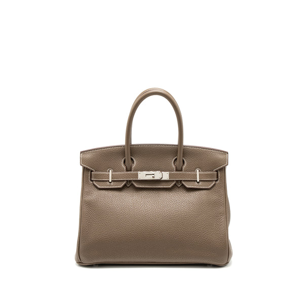 Hermes Birkin 30 Clemence Etoupe SHW Stamp C