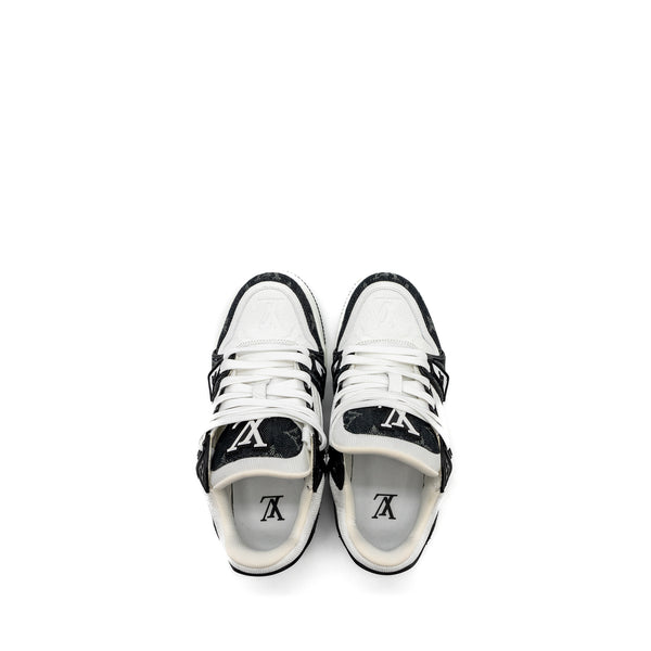 Louis Vuitton Size 1.5 Trainer Sneaker Monogram Denim/monogram-embossed Grained Calfskin Black