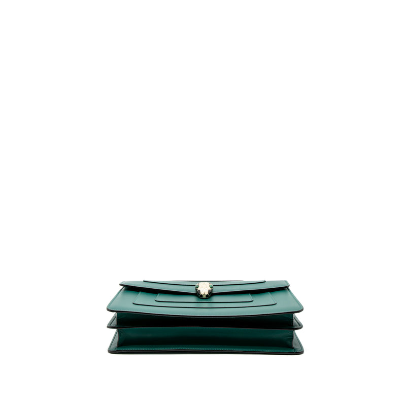Bvlgari Serpenti Forever Shoulder Bag Calfskin Green LGHW