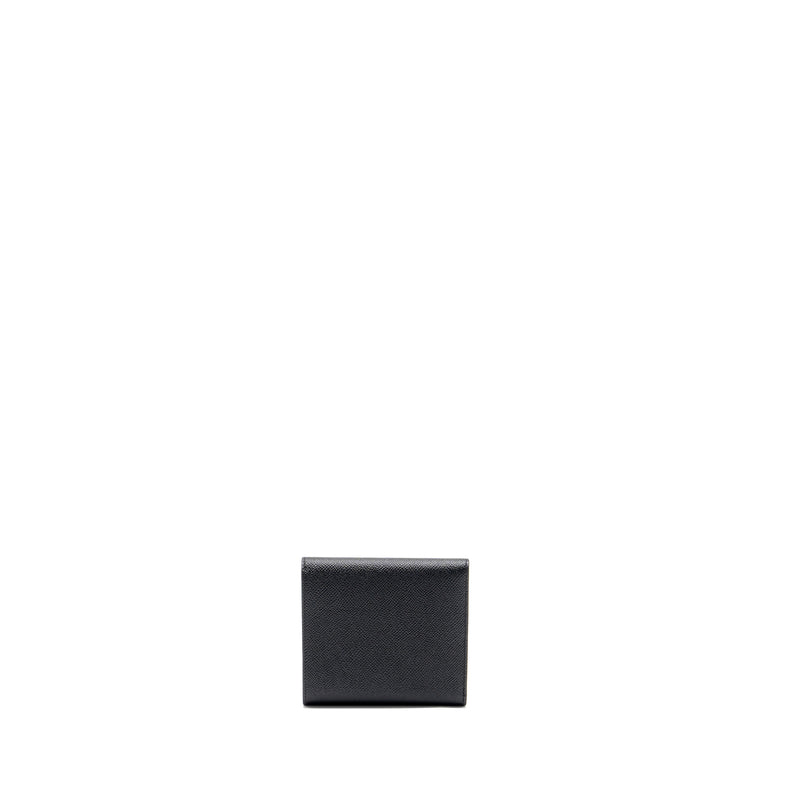 Hermes Clic 12 Wallet Epsom Black SHW Stamp C