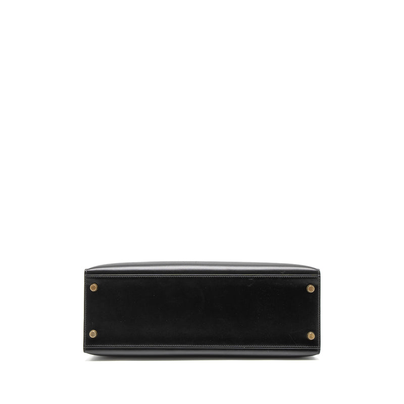 Hermes Kelly 32 Box Black GHW Stamp Square C