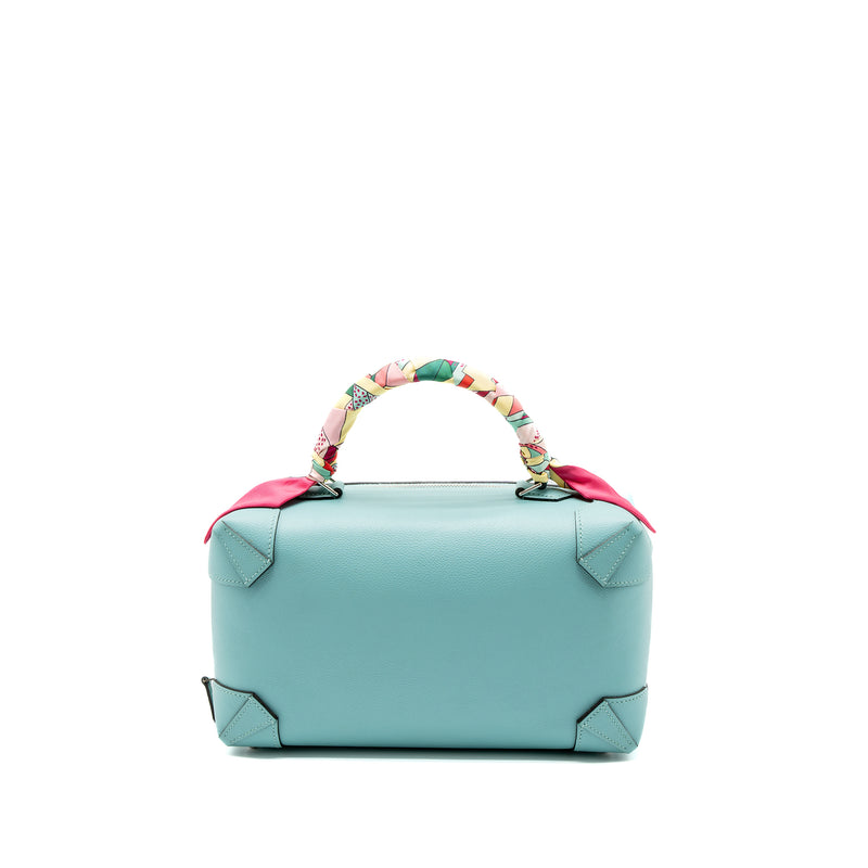 Hermes Maxi Box Evercolor Blue SHW Stamp T