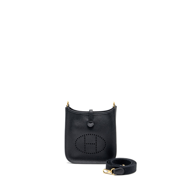 Hermes Mini Evelyne Clemence Black GHW Stamp B