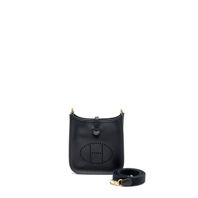 Hermes Mini Evelyne Clemence Black GHW Stamp B