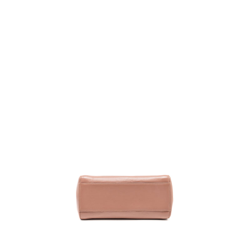 Fendi mini Peekaboo Bag Lambskin Dark Pink SHW