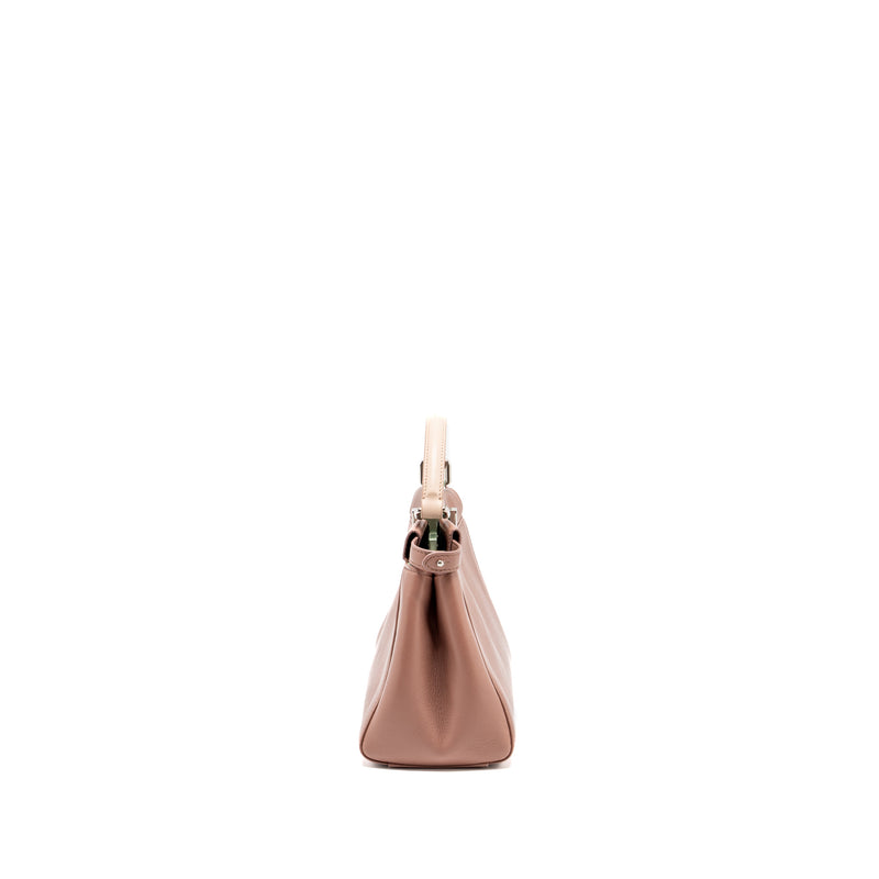 Fendi mini Peekaboo Bag Lambskin Dark Pink SHW