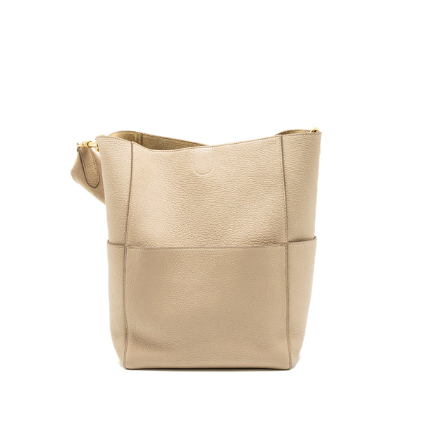 Celine Sangle Bucket Bag Calfskin Beige GHW