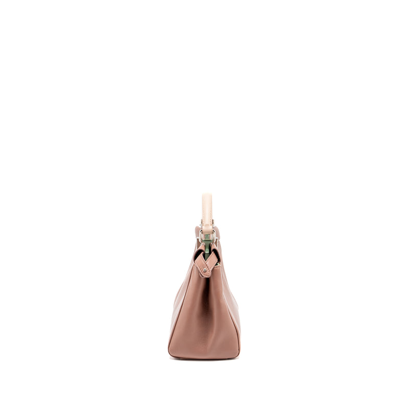 Fendi mini Peekaboo Bag Lambskin Dark Pink SHW