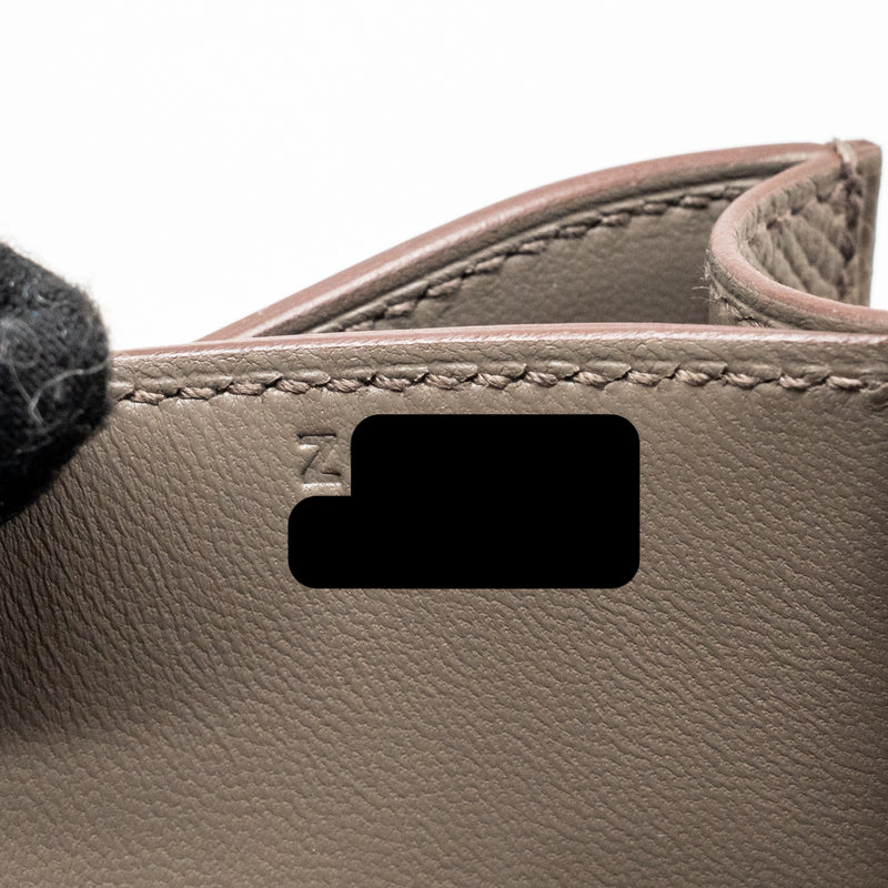 HERMES Mini Constance Epsom Gris Etain GHW Stamp Z