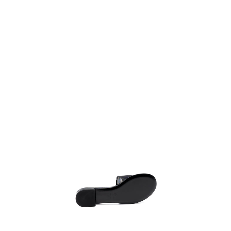 Chanel Size 38 CC Logo Sandals Black