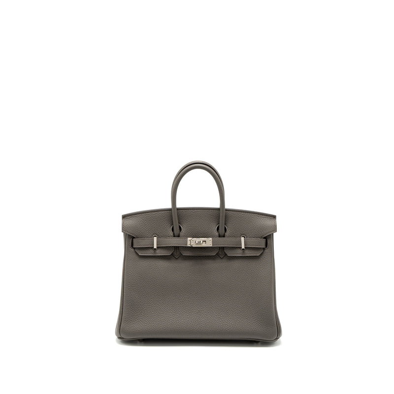 Hermes Birkin 25 Togo Gris Etain SHW Stamp Y