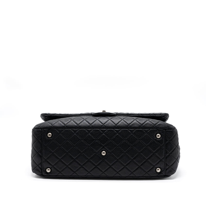 Chanel XXL classic travel flap calfskin black ruthenium hardware