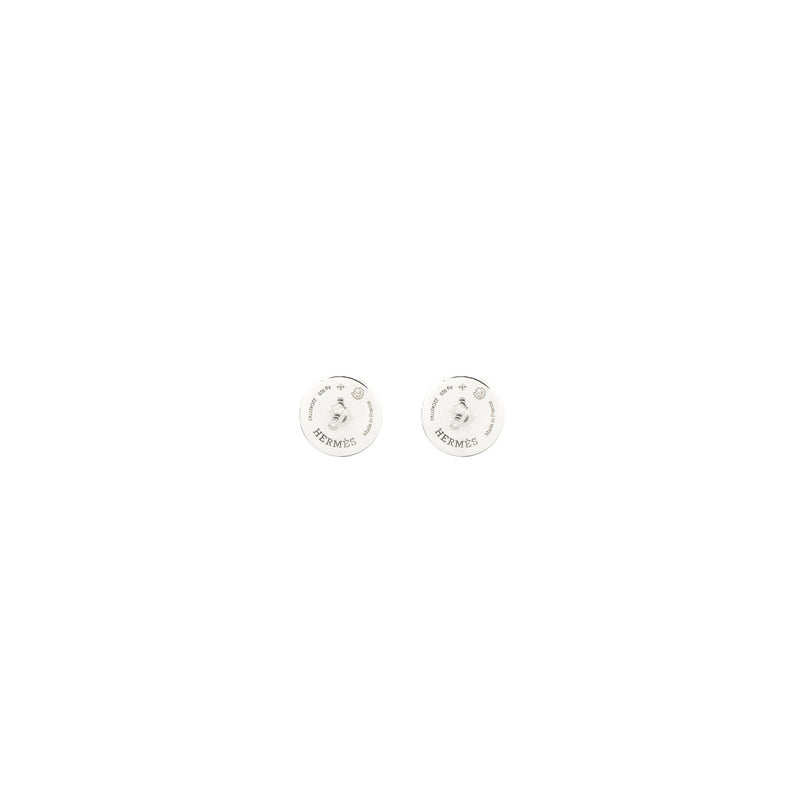 Hermes Ex-Libris Earrings Silver