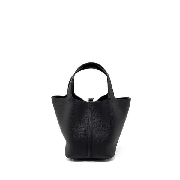 Hermes picotin 22 lock bag clemence black SHW stamp B