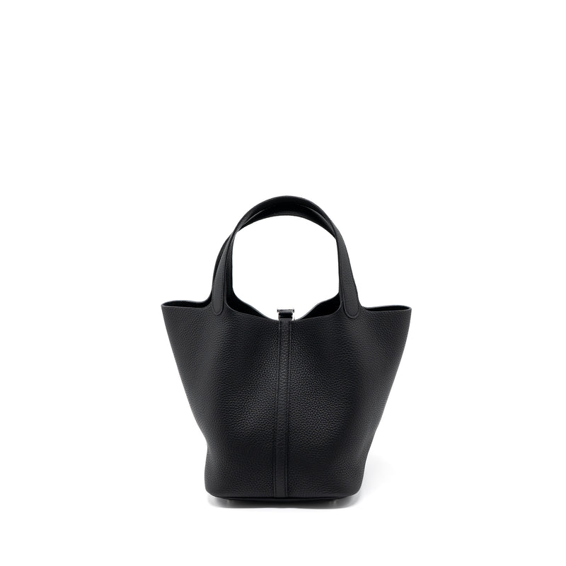 Hermes picotin 22 lock bag clemence black SHW stamp B