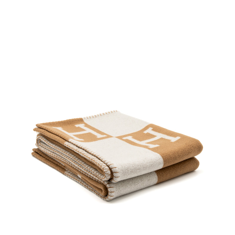 Hermes Avalon Thrown Blanket Camel