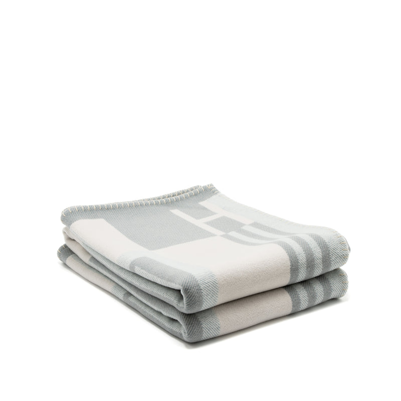 Hermes Ithaque Blanket Wool/Cashmere Gris/Perle