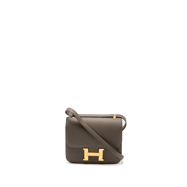 Hermes Constance 24 Epsom Gris Etain RGHW Stamp D
