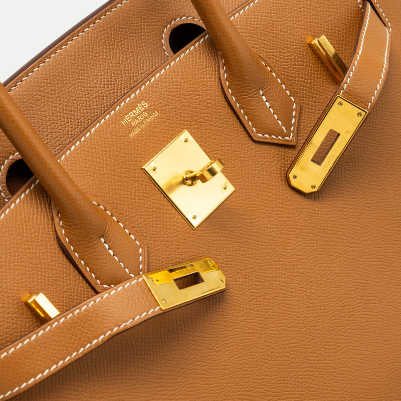 Hermes Birkin 30 Epsom Gold GHW Stamp Z