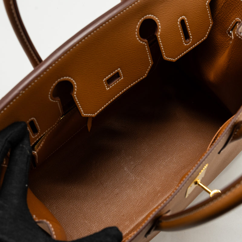 Hermes Birkin 30 Epsom Gold GHW Stamp Z