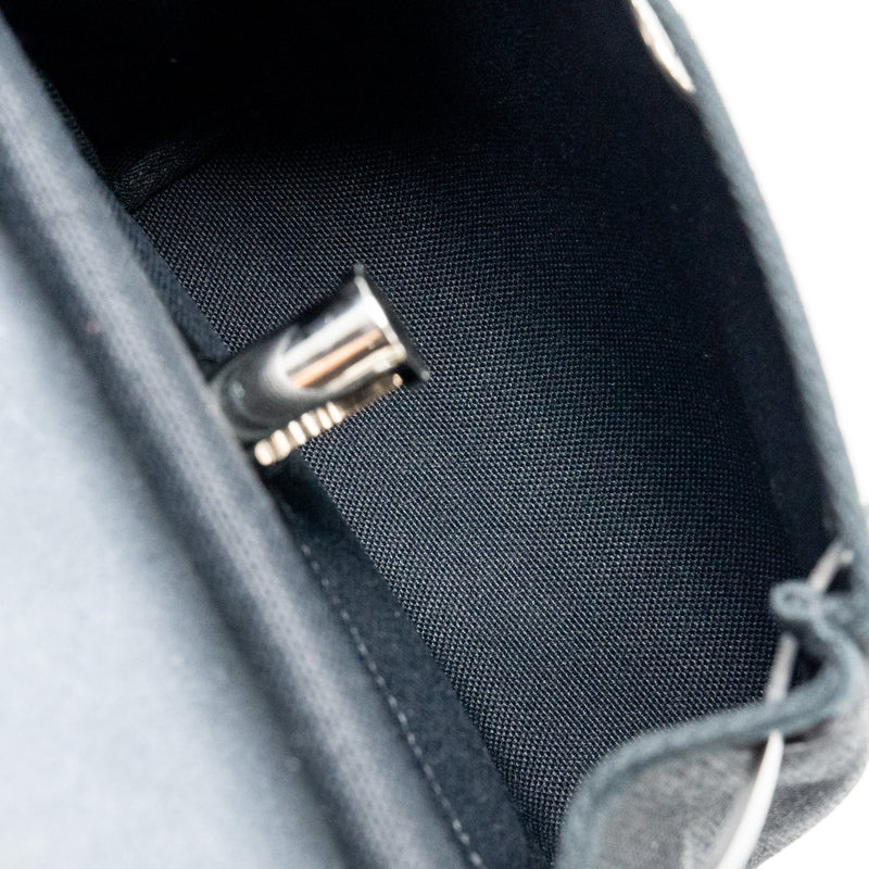 Hermes Mini Herbag canvas / hunter leather black SHW stamp K