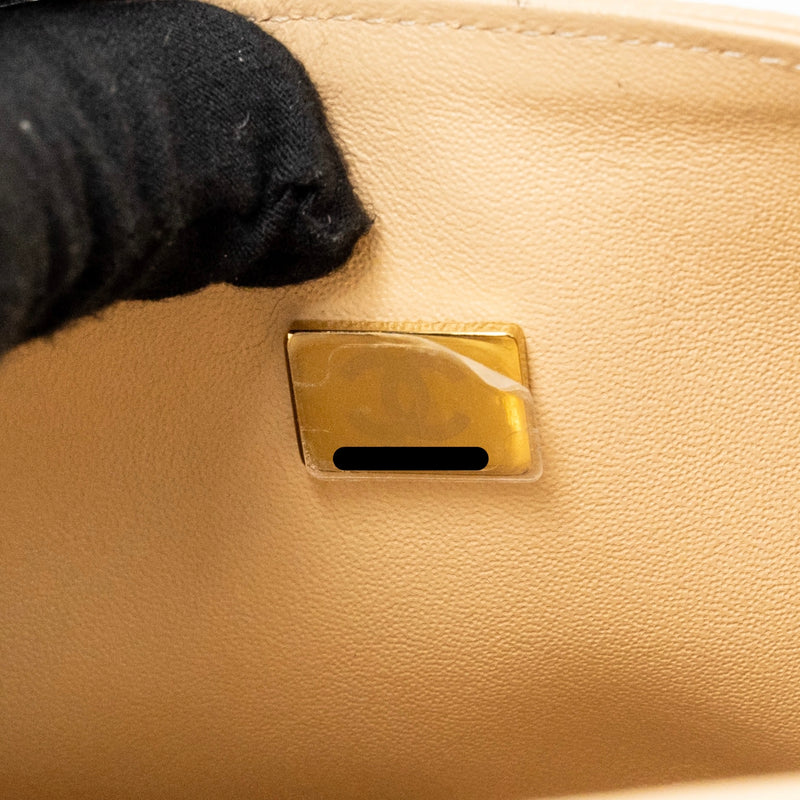 Chanel Medium Classic Double Flap Bag Caviar Beige GHW (microchip)