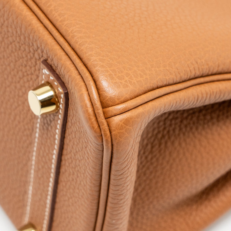 HERMES Birkin 25 Togo Gold GHW Stamp Z