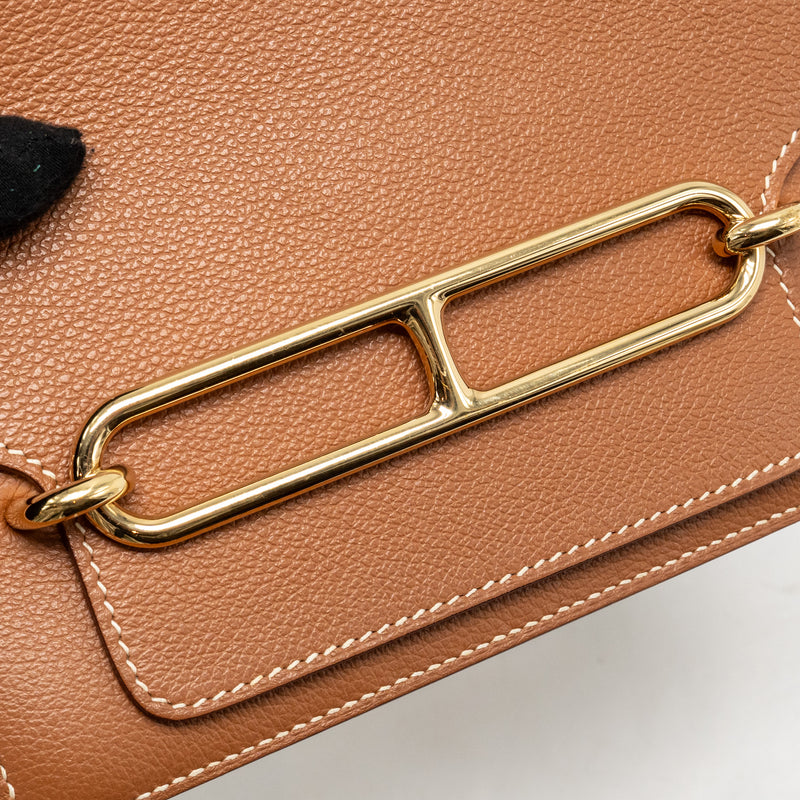 Hermes Mini Roulis Evercolor gold LGHW Stamp Y