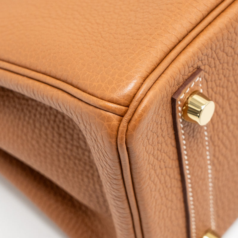 HERMES Birkin 25 Togo Gold GHW Stamp Z