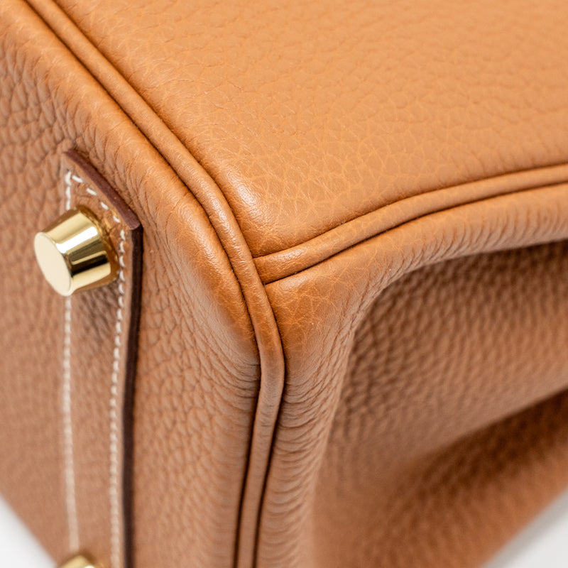 HERMES Birkin 25 Togo Gold GHW Stamp Z