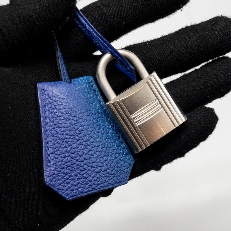 Hermes Hac Birkin 40 Cosmos Limited Edition Togo Blue Nuit / Violet Brushed SHW Stamp Y