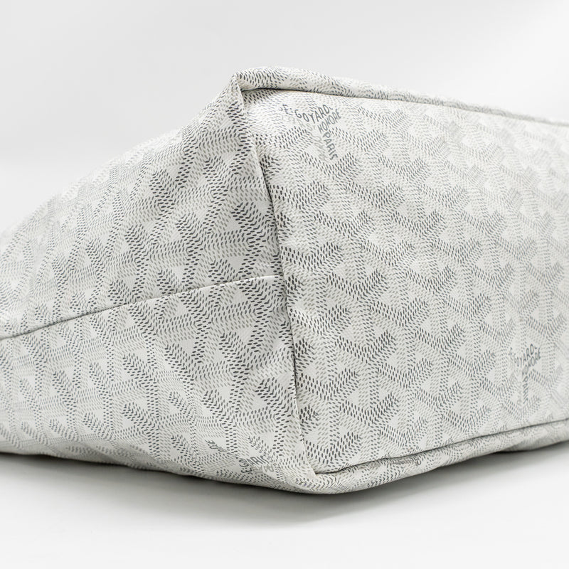 Goyard Saint Louis PM Tote Limited Edition Goyardine Canvas/Calfskin White/Blue/Yellow SHW