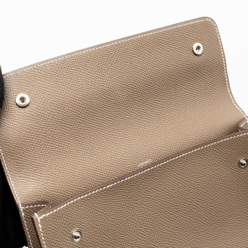 Hermes Hermesnap Epsom Etoupe SHW Stamp W