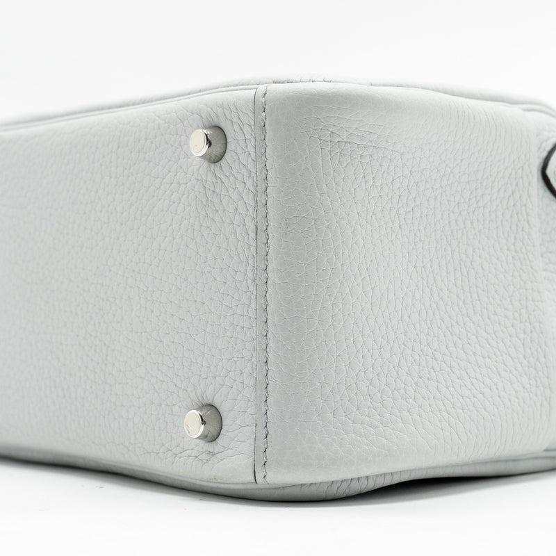 Hermes Mini Lindy Clemence Blue Pale SHW Stamp U