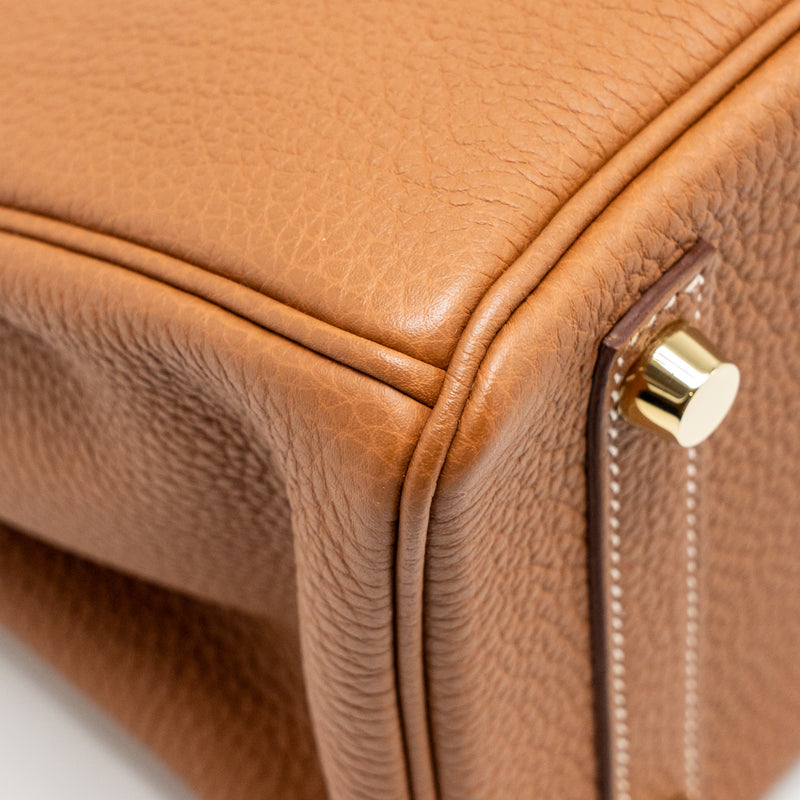 HERMES Birkin 25 Togo Gold GHW Stamp Z