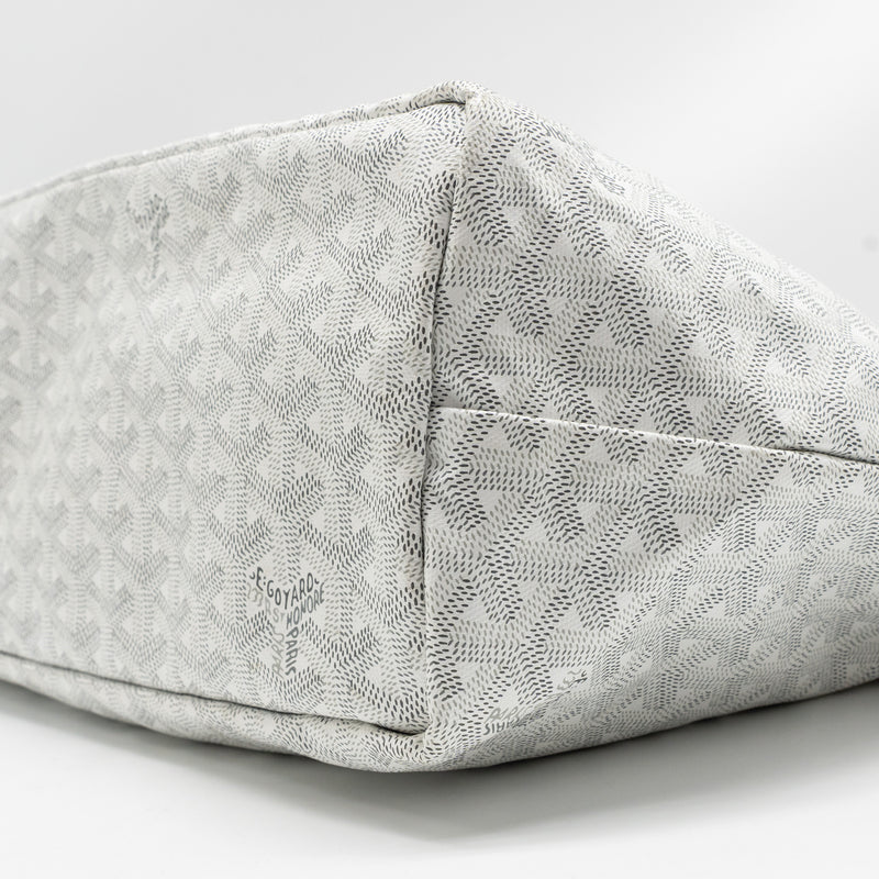 Goyard Saint Louis PM Tote Limited Edition Goyardine Canvas/Calfskin White/Blue/Yellow SHW
