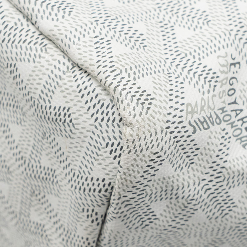 Goyard Saint Louis PM Tote Limited Edition Goyardine Canvas/Calfskin White/Blue/Yellow SHW