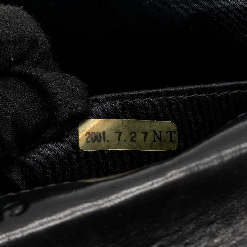 Chanel Vintage Flap Bag Fabric Black With Black Hardware
