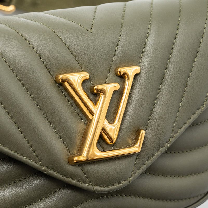 Louis Vuitton New Wave Multi Pochette Calfskin Kaki Green GHW