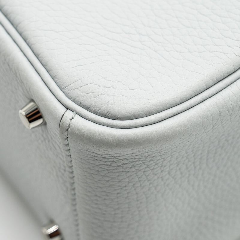 Hermes Mini Lindy Clemence Blue Pale SHW Stamp U