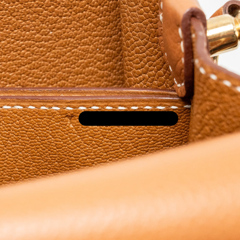 Hermes Mini Roulis Evercolor gold LGHW Stamp Y