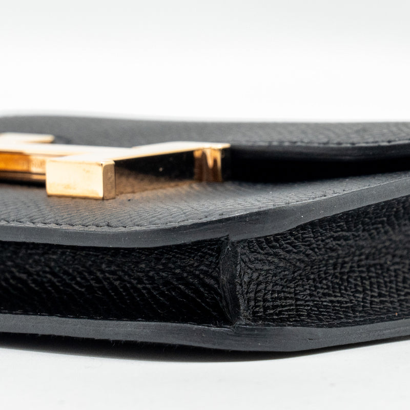 Hermes Constance Slim Epsom Black RGHW Stamp Z