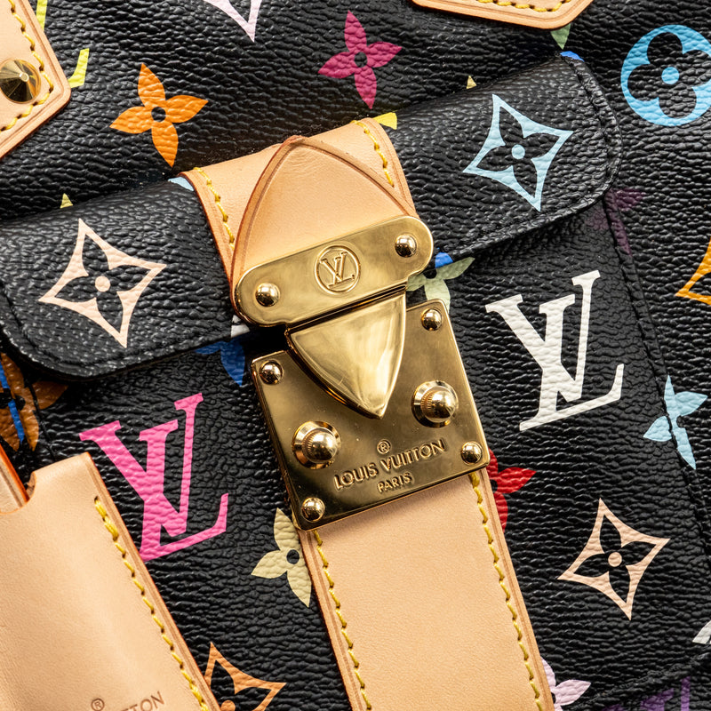 Louis Vuitton x Takashi Murakami Speedy 30 Limited Edition Multicoloured Monogram Canvas Black GHW