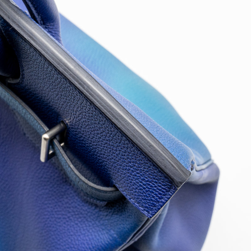 Hermes Hac Birkin 40 Cosmos Limited Edition Togo Blue Nuit / Violet Brushed SHW Stamp Y