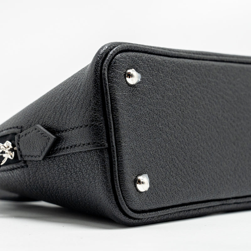 Hermes Mini Bolide Chevre Mysore Black SHW Stamp W