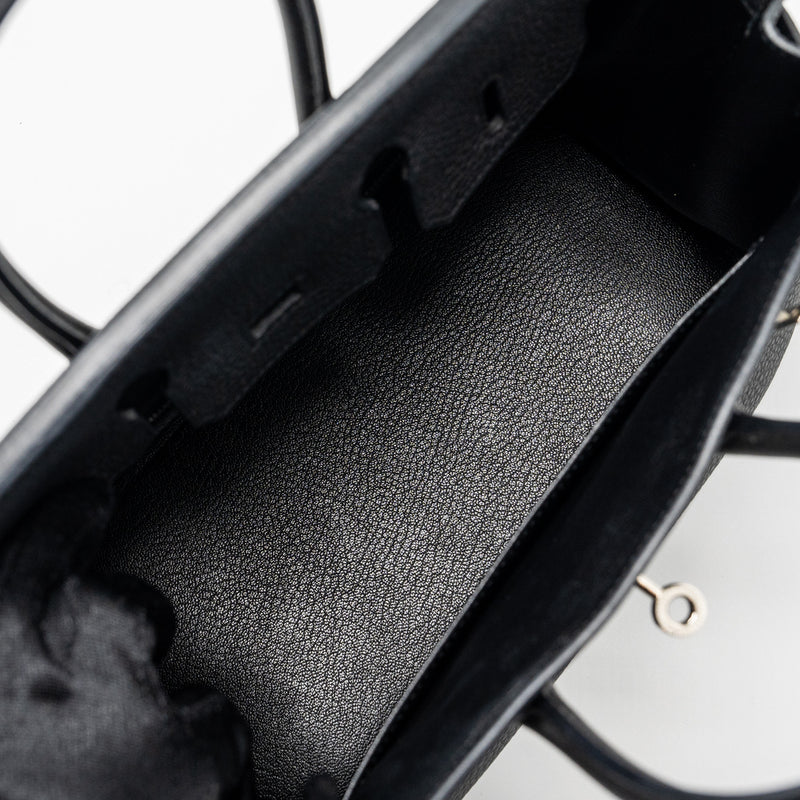 Hermes Birkin 25 Togo Black SHW Stamp C