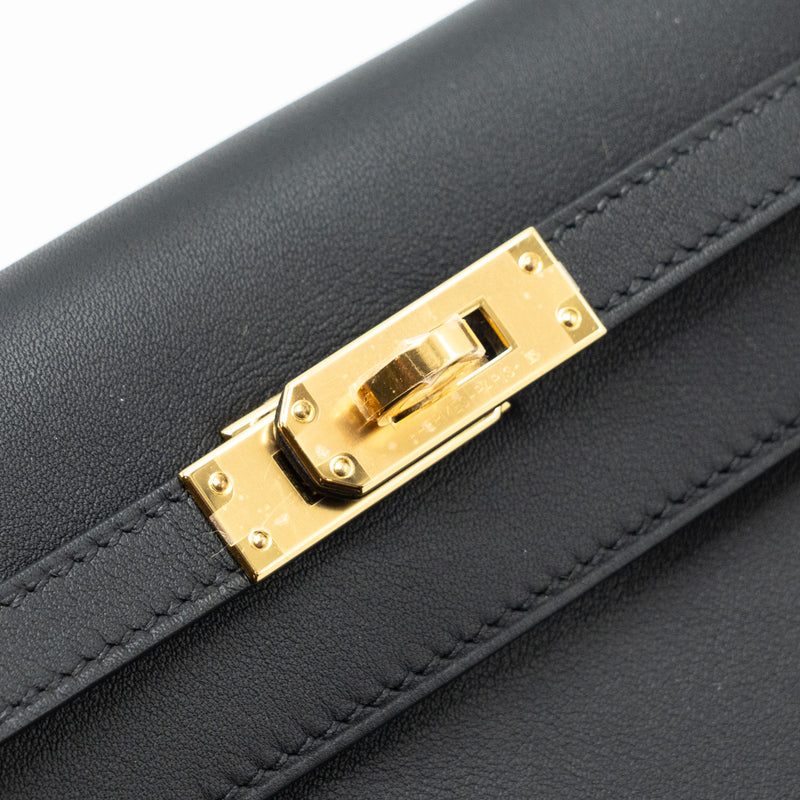 HERMES Kelly danse swift black GHW Stamp B