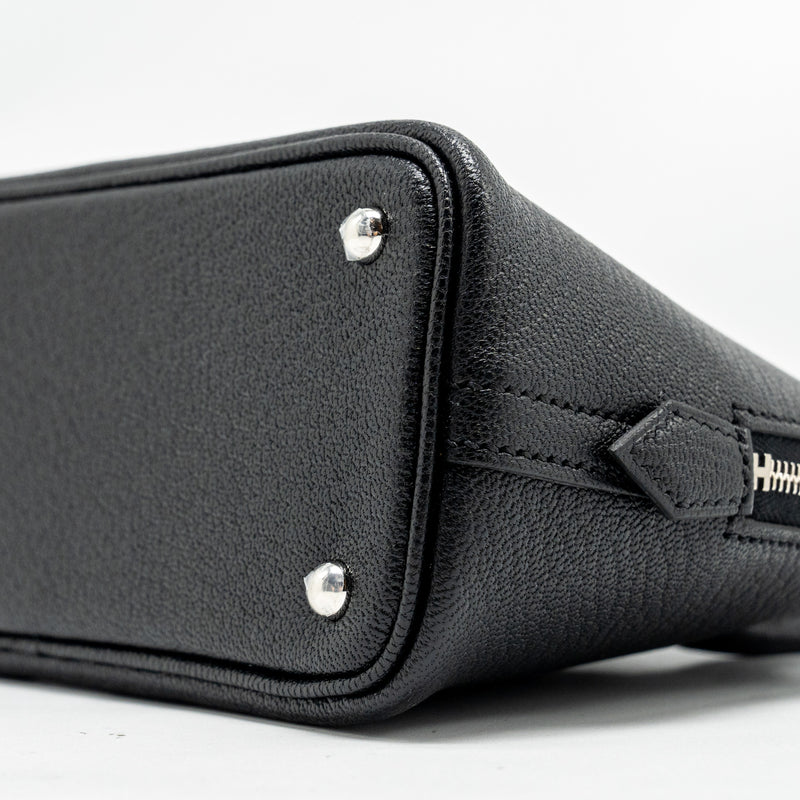 Hermes Mini Bolide Chevre Mysore Black SHW Stamp W